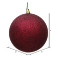 thumbnail image 2 of Vickerman N592065DG Boule d'Ornement de Noël à Capuchon Bourgogne Pailleté Percé de 8 Po, 2 of 3