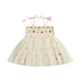 thumbnail image 1 of Robe d'Halloween pour Bébé Fille Imprimé Citrouille Sans Manches en Tulle Robe Trapèze, 1 of 7