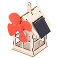 thumbnail image 2 of Khall Solar Powered Windmill Wooden House DIY Kid Children Science Experiment Toy Gift, 2 of 8