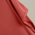 thumbnail image 4 of FRSASU T-Shirt de Sommeil Uni pour Femme Haut de Pyjama à Col en V Rouge, 4 of 8