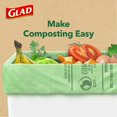 thumbnail image 2 of Glad Kitchen Compost Bags 2.6 Gallon Small Flat Top Bags Unscented 22 Count (Package May Vary), 2 of 5