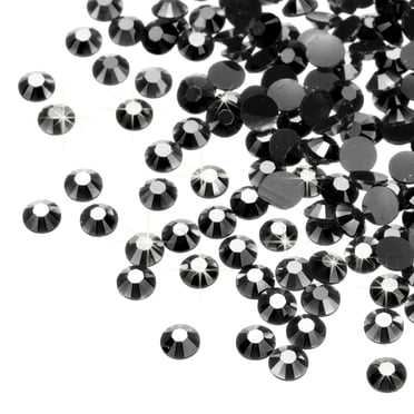 Uxcell 6000 Pcs Black Resin Flatback Rhinestone SS16 4mm Resin Rhinestones for Crafts DIY Design