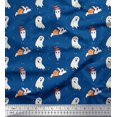 thumbnail image 1 of Soimoi Modal Satin Fabric Ghost Halloween Printed Craft Fabric by The Yard 42 Inch Wide, 1 of 3