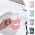 thumbnail image 1 of Sentmoon Toothbrush Cup Mouthwash Cups Bathroom Mouthwash Cup Cute Couple Toothbrush Cup Rain Pattern Handle Plastic Drinking Cup Water Cup for Home Bathroom, 1 of 9