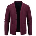 thumbnail image 2 of Cardigan Épais Texturé pour Homme, Veste en Tricot à Boutons, 2 of 5