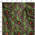 thumbnail image 3 of Soimoi Green Rayon Fabric Wild Animal Skin Decor Fabric Printed BTY 42 Inch Wide, 3 of 6