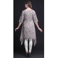 thumbnail image 3 of Bimba Kurti Asymétrique Blanc à Imprimé Floral de Bourgeons de Magnolia pour Femmes, Robe Tunique d'Été Indienne XSmall, 3 of 6