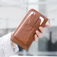 thumbnail image 4 of Cagogo Large Capacity Leather Wallet, RFID Blocking Zippered Billfold, Men's Long Wallet for 6.9 Inch Phones, Multiple Card Slots and Cash Compartments, Slim Bifold Design for Travel and Business,, 4 of 7