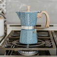 thumbnail image 4 of Milano Blue Stone Stovetop Espresso Maker by Grosche - 9 cup, 4 of 6