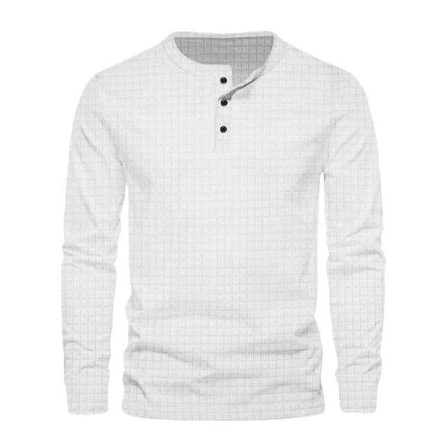 zbxnLI Men's Crew Neck Sweatshirts Button T-Shirts Solid Color Casual Lightweight Pullover Sweatshirt Tops