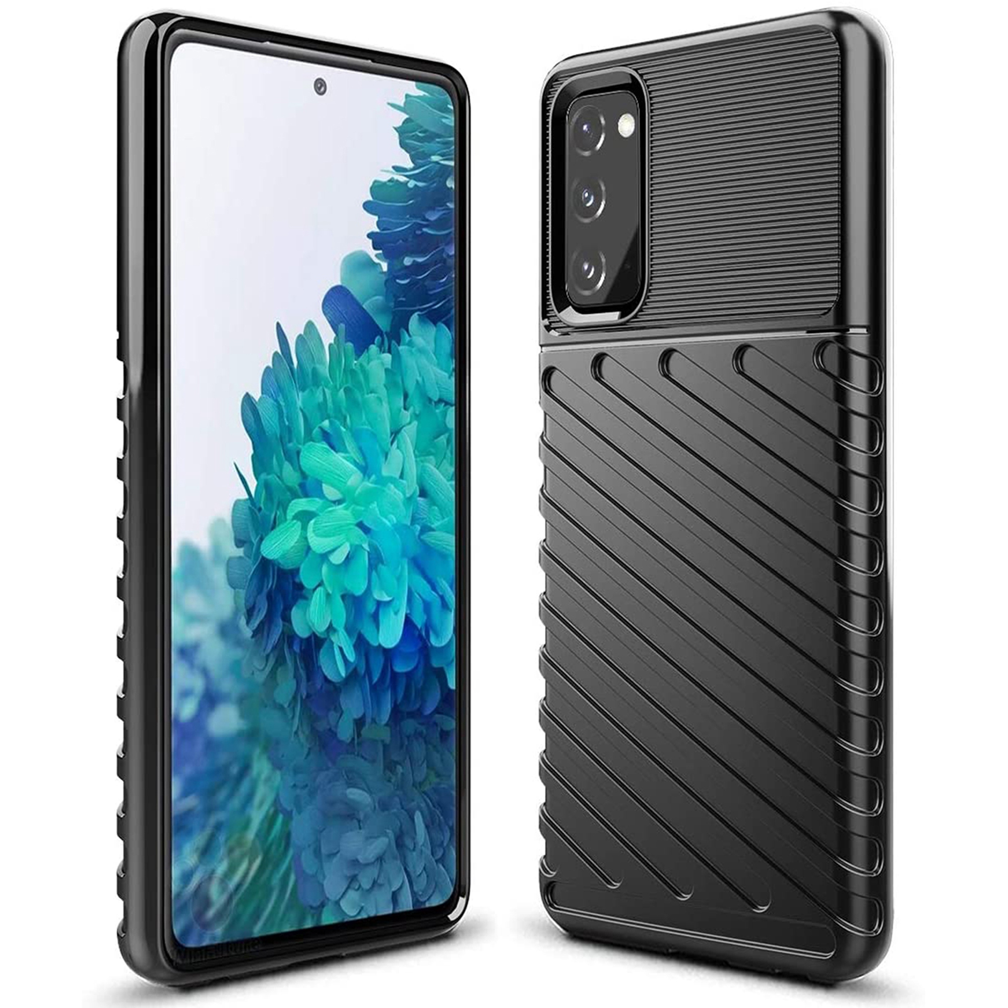 Samsung Galaxy S20 FE 5G Case, Stylish Slim Fit Shock-Absorption Anti-slip Flexible TPU Rubber Protective Phone Cover for Samsung Galaxy S20 FE 6.5 inch, Black