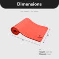 thumbnail image 4 of BalanceFrom GoCloud Tapis de Yoga Extra Épais 71x24 Pouces Mousse Haute Densité 1-Inch, Rouge, 4 of 10