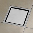 thumbnail image 4 of Siphon de sol en acier inoxydable de forme carrée anti-odeur pour salle de bain, 4 of 11