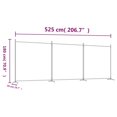 thumbnail image 4 of vidaXL 3-Panel Room Divider White 525x180 cm Fabric, 4 of 5
