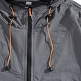 thumbnail image 3 of Maqroz Veste de Soleil pour Homme UPF 50++ à Capuche à Fermeture Éclair Intégrale Protection UV SPF Rafraîchissante Légère avec Poches Été Ajustable Séchage Rapide Veste de Sport de Piste Randonnée Pêche Plein Air Gris Foncé S, 3 of 4