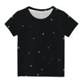 thumbnail image 1 of Penkiiy Garçons Filles Enfants T-Shirts Graphiques 3D à Étoiles Imprimées, Garçons Filles Chandails Fantaisie Col Rond Manches Courtes T-Shirts 13-14 Ans Multicolore, 1 of 4