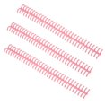thumbnail image 3 of Plastic Binding Spine, Loose Leaf Rings Detachable 34 Holes 10PCS Wear And Aging Resistant With 12mm Inner Diameter For Home Or School Use Pink, 3 of 8