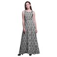 thumbnail image 1 of Bimba Ikat Ladies Round Neck Sleeveless Long Tank Casual Maxi PrintDress-Medium, 1 of 5