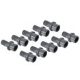 thumbnail image 1 of Unique Bargains UPVC Reducer Pipe Fitting 20mm OD 15mm Barbed, 10 Pack Straight Coupling Adapter Connector, Grey, 1 of 5