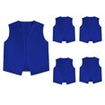thumbnail image 1 of TOPTIE Kid Volunteer No-Button Child Vest Waistcoat Party Vests 5 Packs-Blue-M, 1 of 5