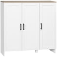 thumbnail image 1 of HOMCOM Modern Sideboard Buffet Cabinet with Adjustable Shelves White, 1 of 10