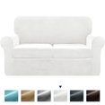 thumbnail image 1 of Housse de Canapé Extensible en Velours 4 Pcs 2024, Housse de Protection Séparée pour Coussins (Canapé Sable), 1 of 6