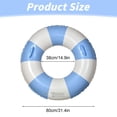 thumbnail image 3 of HUASHENG Large Swim Ring With Handles For Kids Adults 35 Inch Classic Striped Pool Inner Tubes Inflatable Pool Floats Float Pool Floaties Adult Size For Summer Pool Beach Blue, 3 of 5