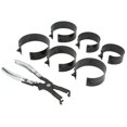 thumbnail image 4 of Piston Ring Compressor Set, 6 Band Size Engine Piston Ring Repair Tools Kit Impact Resistant High Strength Ratcheting Lock   For Car Maintenance, 4 of 8