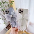 thumbnail image 5 of iPhone 11 Heavy Duty Case Wrist Chain Bracelet Luxury Flower Style Cover - White, 5 of 5
