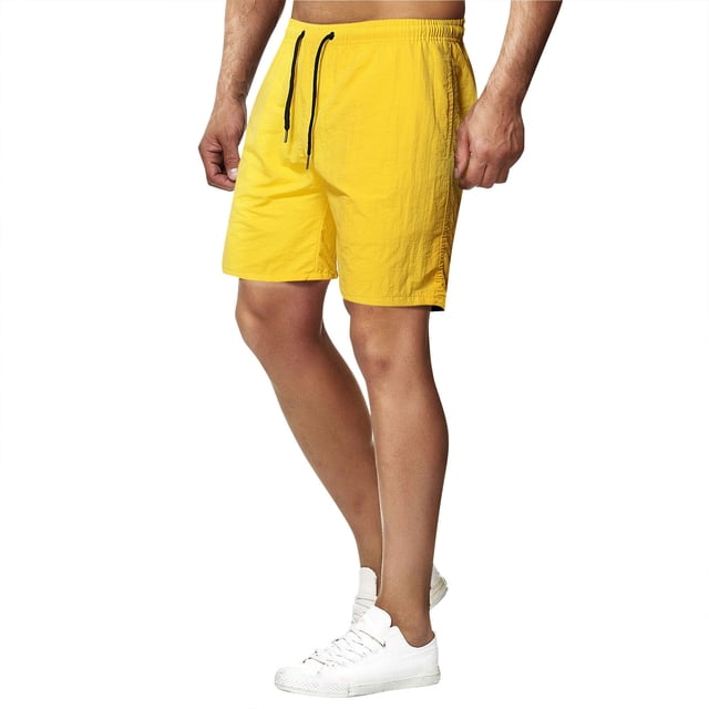 Plebaso Men's Quick Dry Shorts Drawstring Athletic Running Shorts Lightweight Summer Beach Sports Shorts