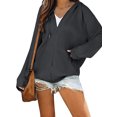 thumbnail image 2 of Veste à Capuche Décontractée à Manches Longues pour Femmes Zip Outwear Couleur Unie avec Poches Sweat Automne, 2 of 9