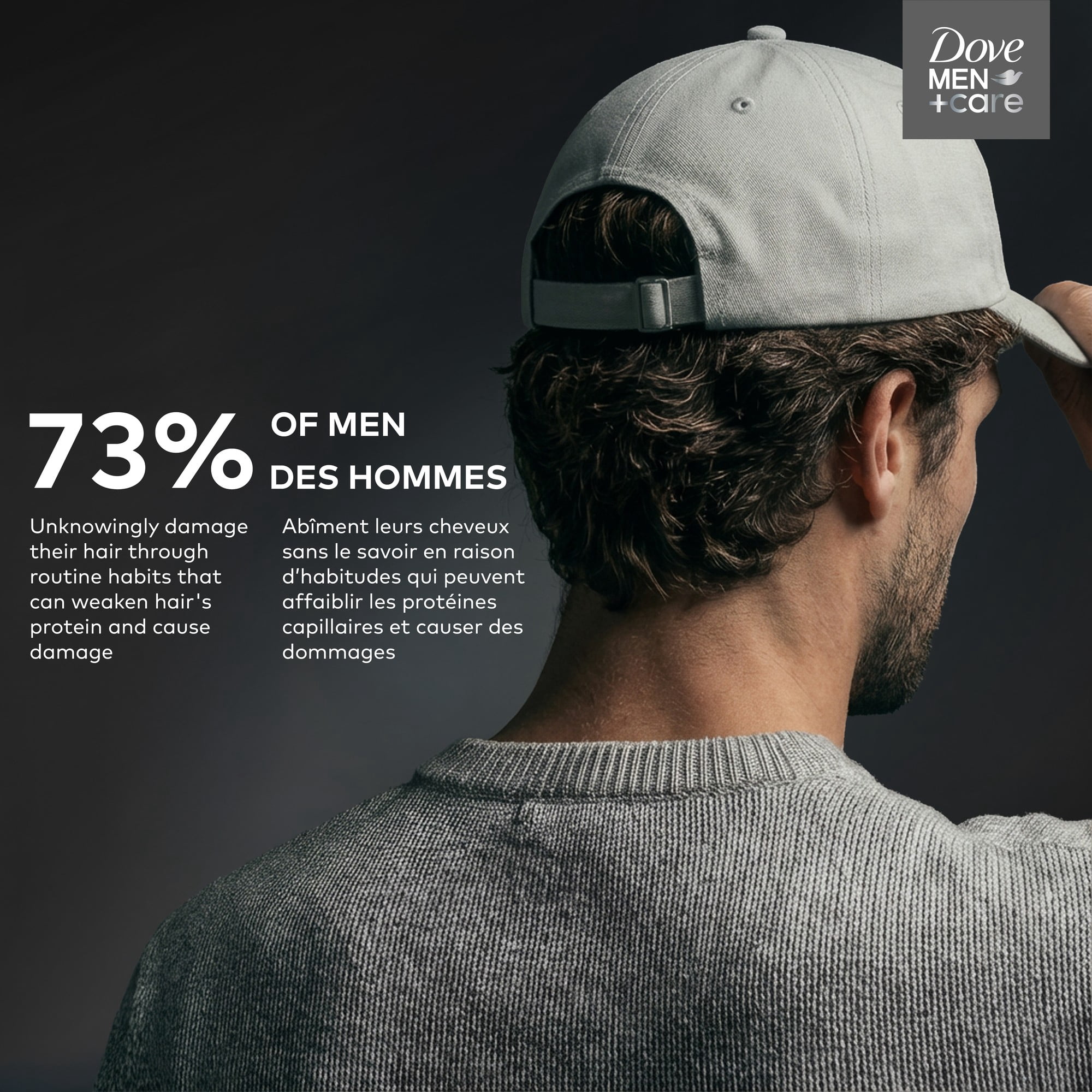 Dove Men+Care Shampooing Antipelliculaire 2-en-1 avec Pyrithione de Zinc, 828 ml