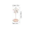 thumbnail image 5 of Baohd 10 Pieces Table Number Stand Round Shape Metal Convenient Card Holder Centerpieces Paper Clamp Wedding Decoration Tabletop Decor Star rose gold, 5 of 5