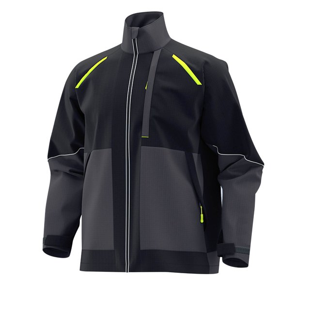 Men's Rip-Resistant Work Jacket Color Block Clothing Durable Clothes Long Sleeve Tops Labor Tees Protective Layer Utility Coat