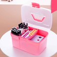 thumbnail image 2 of Art Craft 2 Layer Storage Case Box Makeup Plastic Portable Collection New Blue S  27*17*17cm, 2 of 8