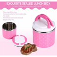 thumbnail image 5 of Jinsinto Boîte à Lunch Isolée Rose 600 ml Contenant Isotherme à 1 Couche Boîte Isolée Contenant Isotherme en Acier Inoxydable Contenant de Rangement pour Aliments Chauds, 5 of 5