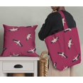 thumbnail image 5 of Soimoi Pink polyester Crepe Fabric Flying Stork Bird Decor Fabric Printed Yard 52 Inch Wide, 5 of 5