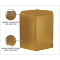 thumbnail image 4 of Meridian Furniture Hexagon Brushed Gold Metal End Table, 4 of 7