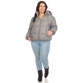 thumbnail image 4 of White Mark Women's Zip Hooded Puffer Jacket with Pockets, 4 of 7