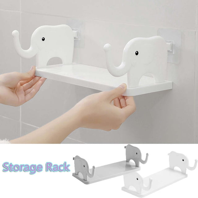 Back to School! mtvxesu Storage Shelf, Multifunctional Shaped Storage Shelf Perforated Wall Mounted Bathroom Storage Rack Storage Shelf with Wheels Shelf Storage Summer Savings