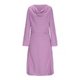 thumbnail image 1 of Gspmoly Robes Décontractées pour Femmes, Mode Femmes Robe Chemise à Col Rond Uni à Manches Longues Taille Haute Robes de Travail pour Femmes Offres Hebdomadaires, 1 of 5