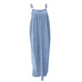 thumbnail image 5 of TrendOFT Combinaisons pour Femmes Décontractées d'Été Mode Amples Tendance à Encolure Carrée Sans Manches à Bretelles Combinaisons pour Femmes une Pièce Salopettes Bleu P, 5 of 5
