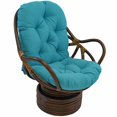 thumbnail image 2 of Blazing Needles Solid Twill Swivel Rocker Chair Cushion, 48" x 24", Aqua Blue, 2 of 5