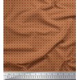 thumbnail image 1 of Soimoi Brown Poly Georgette Fabric Geometrical Star Geometric Print Sewing Fabric Yard 52 Inch Wide, 1 of 1