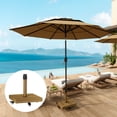 thumbnail image 2 of Outsunny Base de Parasol de Patio Support de Parasol d'Extérieur avec Roues Bois Naturel, 2 of 10