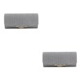 thumbnail image 2 of Redempat Elegant And Wide Application Shoulder Bag Chain Shoulder Bag Polyester Clutches Handbag Evening Bag Protects Items silver 2Set, 2 of 6
