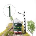 thumbnail image 3 of Youkk Model Railway Lamp Classical Mini Landscape Layout Lightweight Ladder Streetlights Resistance Outdoor LED Metal Lamppost Green（Warm Light）, 3 of 7