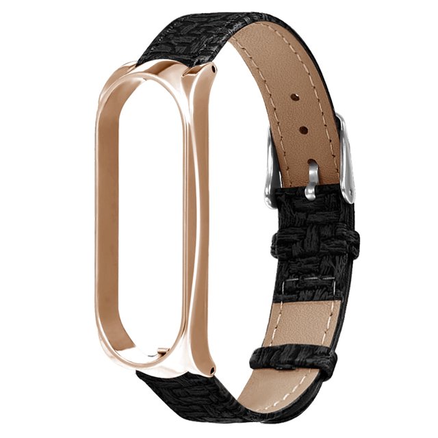 TopLLC For Mi Band 6/6 NFC Buckle Metal Woven Pattern Belt Replacement Wristband on Clearance