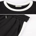 thumbnail image 4 of Ensembles de Survêtement 2 Pcs Ensemble Jogger pour Femmes Tenue Décontractée 2 Pcs Chandails à Rayures Pantalons Longs Survêtements, 4 of 6