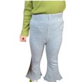 thumbnail image 4 of Timegard Toddler Girls Clothes Ruffle Flare Leggings Solid Color Comfy Trousers Children Cute Stretch Pants, 4 of 7